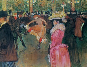 Танец в Мулен Руж Тулуз-Лотрек 1890г